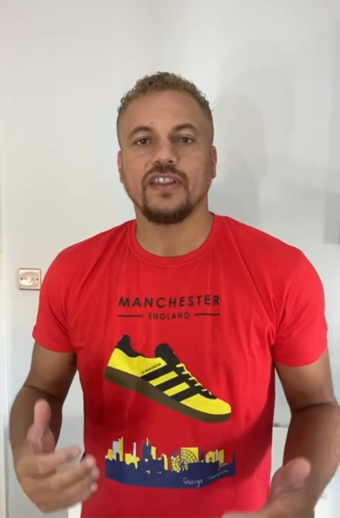 Red Manchester - Adidas inspired red Manchester t-shirt.