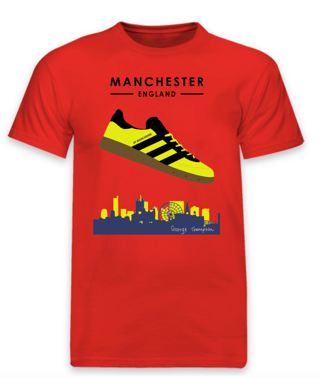 Red Manchester - Adidas inspired red Manchester t-shirt.