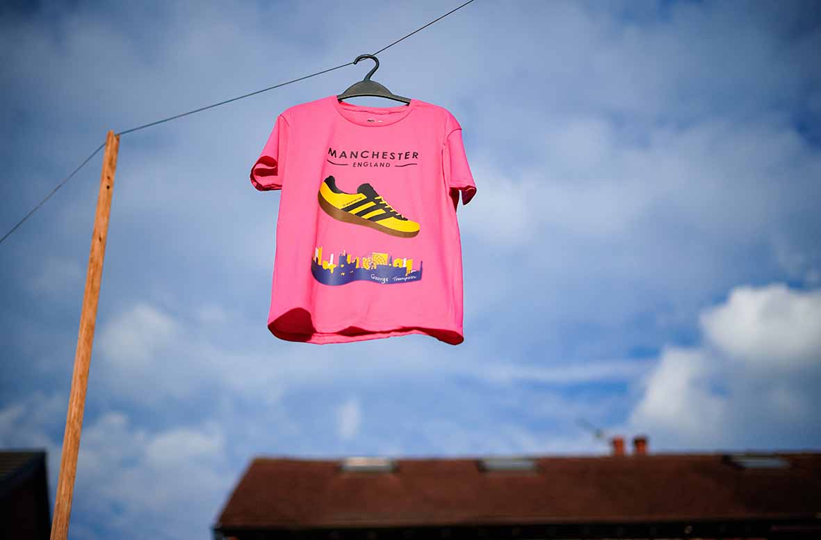 Kids pink Manchester - Adidas inspired Manchester t-shirt. All t-shirts are printed to order. Please allow 21 working day lead times.