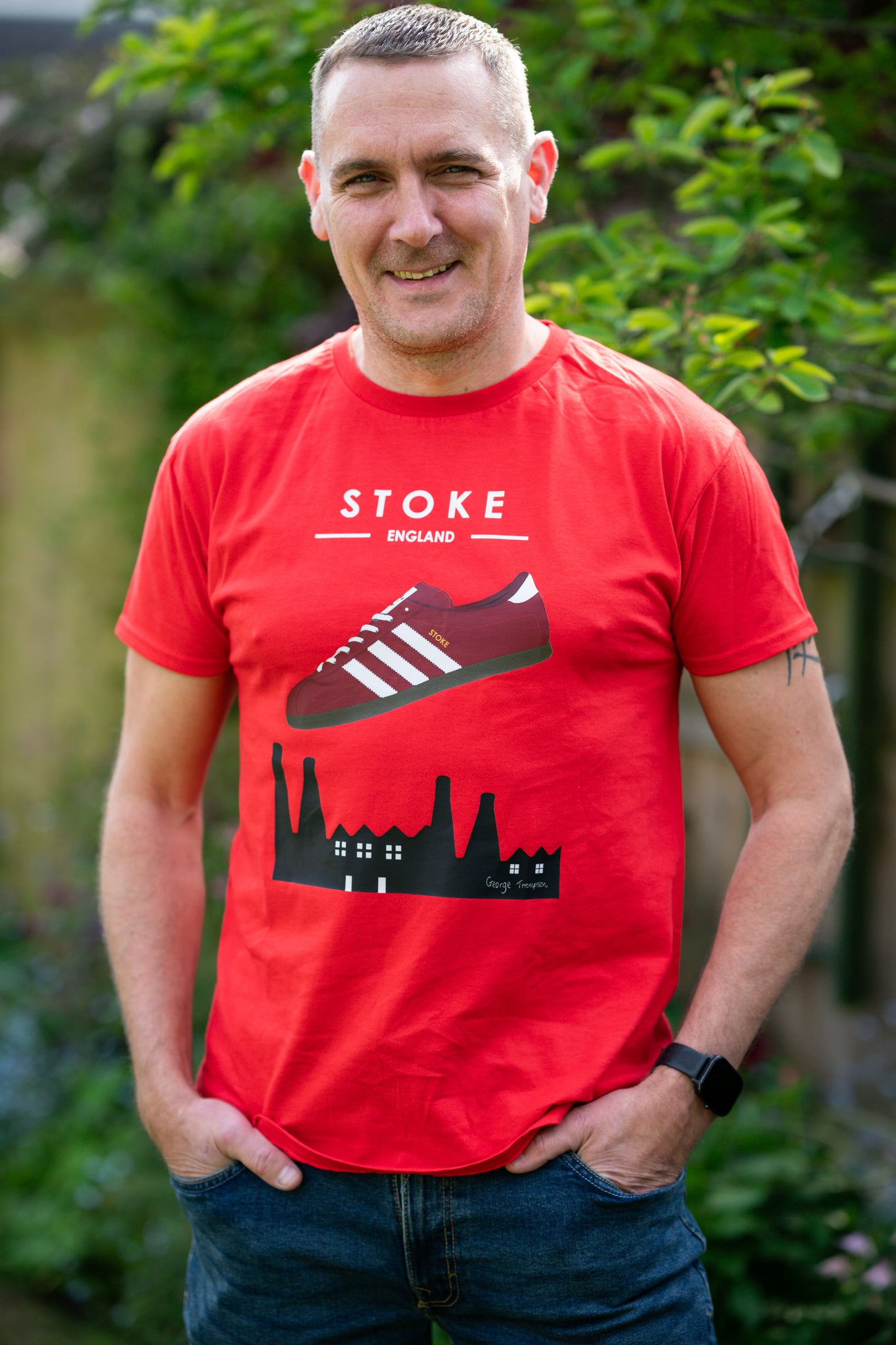 Stoke - Adidas inspired Stoke t-shirt. All t-shirts are printed to order. Please allow 21 working day lead times.