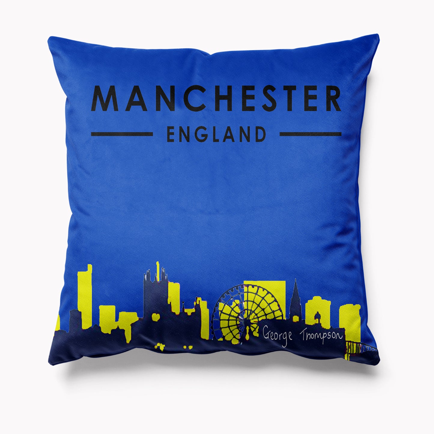 Blue Manchester Cushion