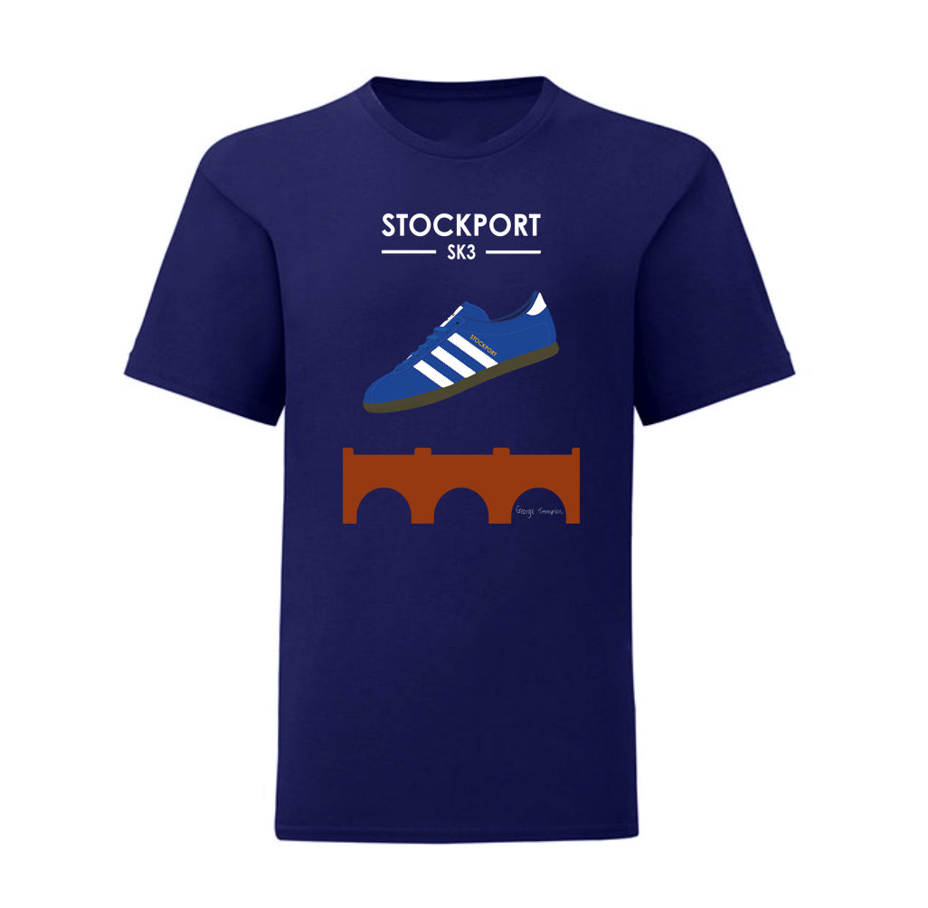 Kids SK3 Navy - Adidas inspired SK3 Stockport navy blue t-shirt. All t-shirts are printed to order. Please allow 21 working day lead times.