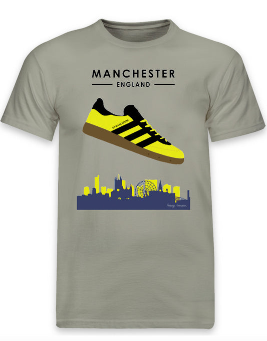 Grey Manchester - Adidas inspired grey Manchester t-shirt. All t-shirts are printed to order. Please allow 21 working day lead times.