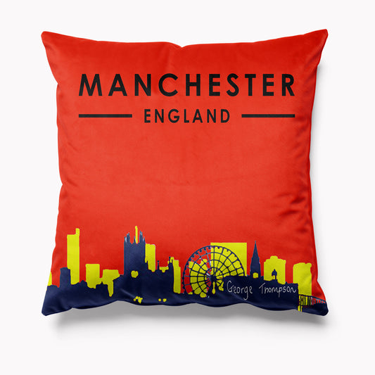 Red Manchester Cushion